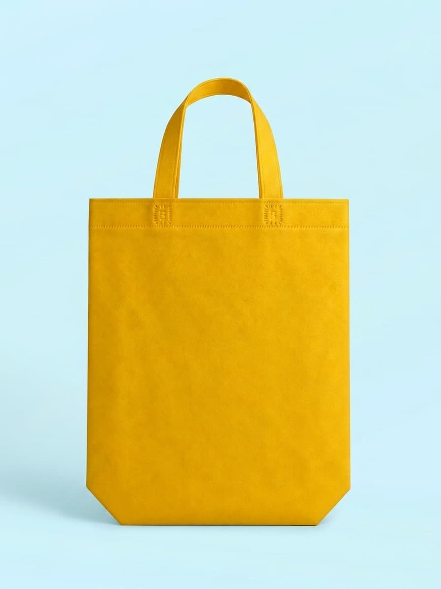 Bolsa TNT 25x30x8 cm impresa con logo de cliente — muestra real