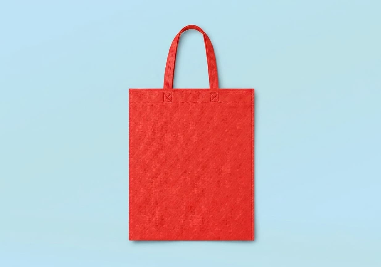 Bolsa TNT 36x40 cm impresa con logo de cliente — muestra real